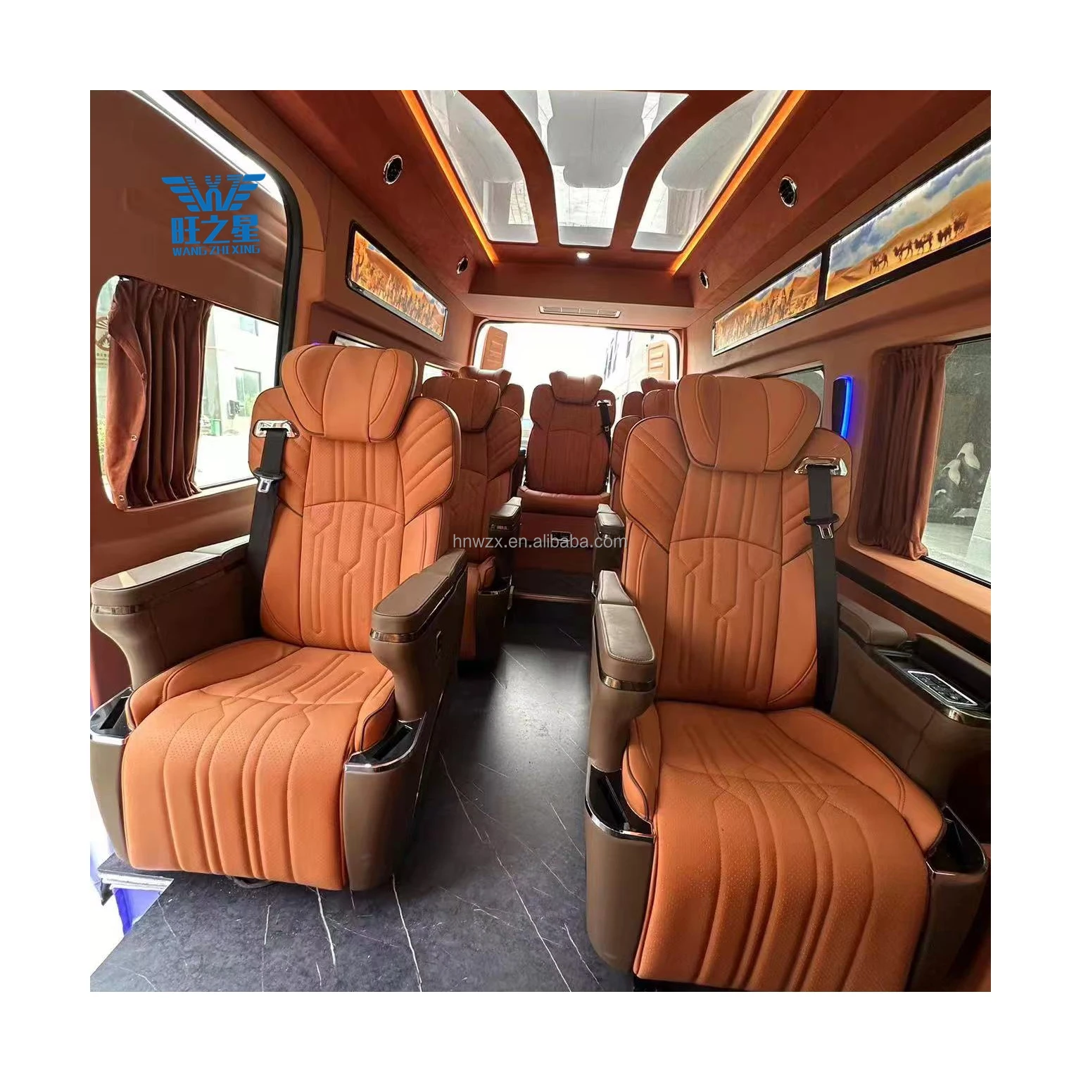 VIP Aviation Seats With Adjustable Angle And Nappa Material For MPV Limousine RV Motorhome Camper Van Interior Conversion For RV