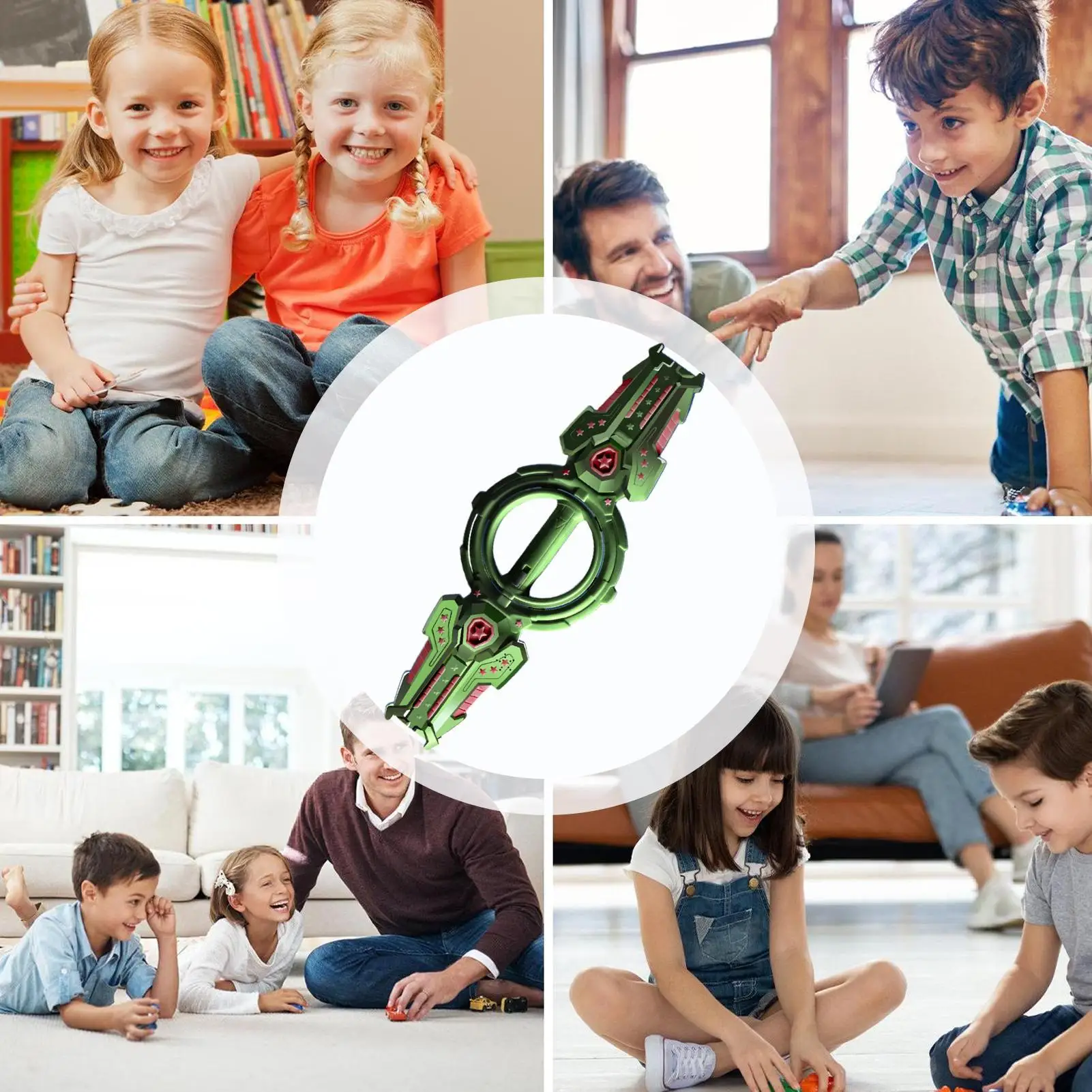 Rotate Sword Double Ended Retractable Multi-Color Flash LED Light Toy Glow in The Dark Outdoor Toy Cosplay Sword Toys Kids Adult - view 4
