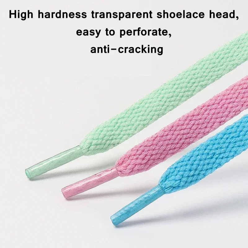 1 Pair Shoelaces Flat Thicken Weave Craft Off Black White Shoe Laces High-top Sneaker Shoelace Accessories Lacets Pour Baskets