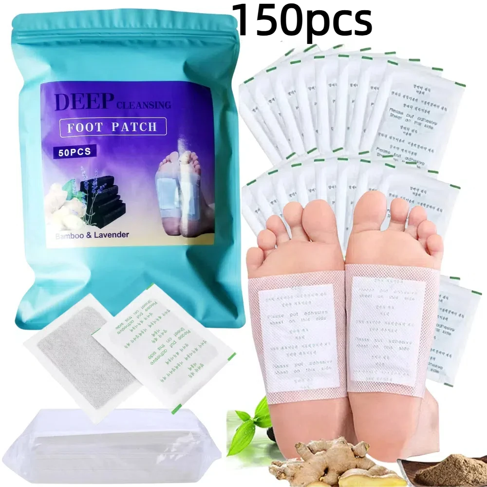 100/150/200 Stück Bambus-Fußpolster mit Vitamin C und Ingwerpulver, Tiefenreinigung, natürliche Fußpflege-Essentials, Geschenk für Eltern
