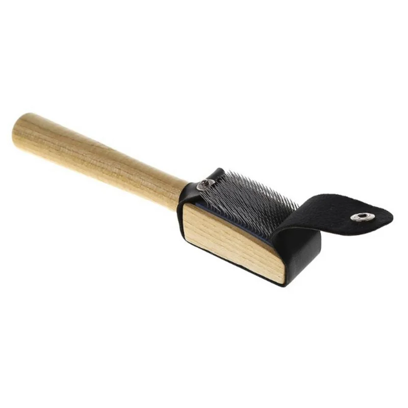 AT02-Wood Suede Sole Wire Cleaners Dance Shoes Cleaning Brush For Footwear