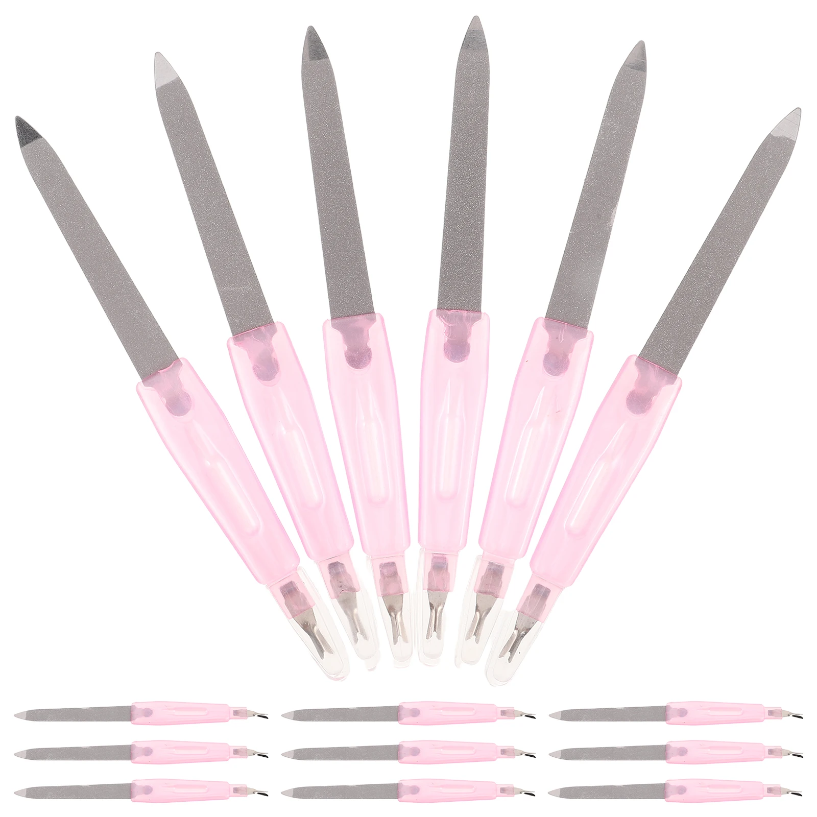 

48Pcs Stainless Steel Nail File Double Sided Manicure Buffer for Thick Toenails Smooth Finish Professional Nail Shaping Tool