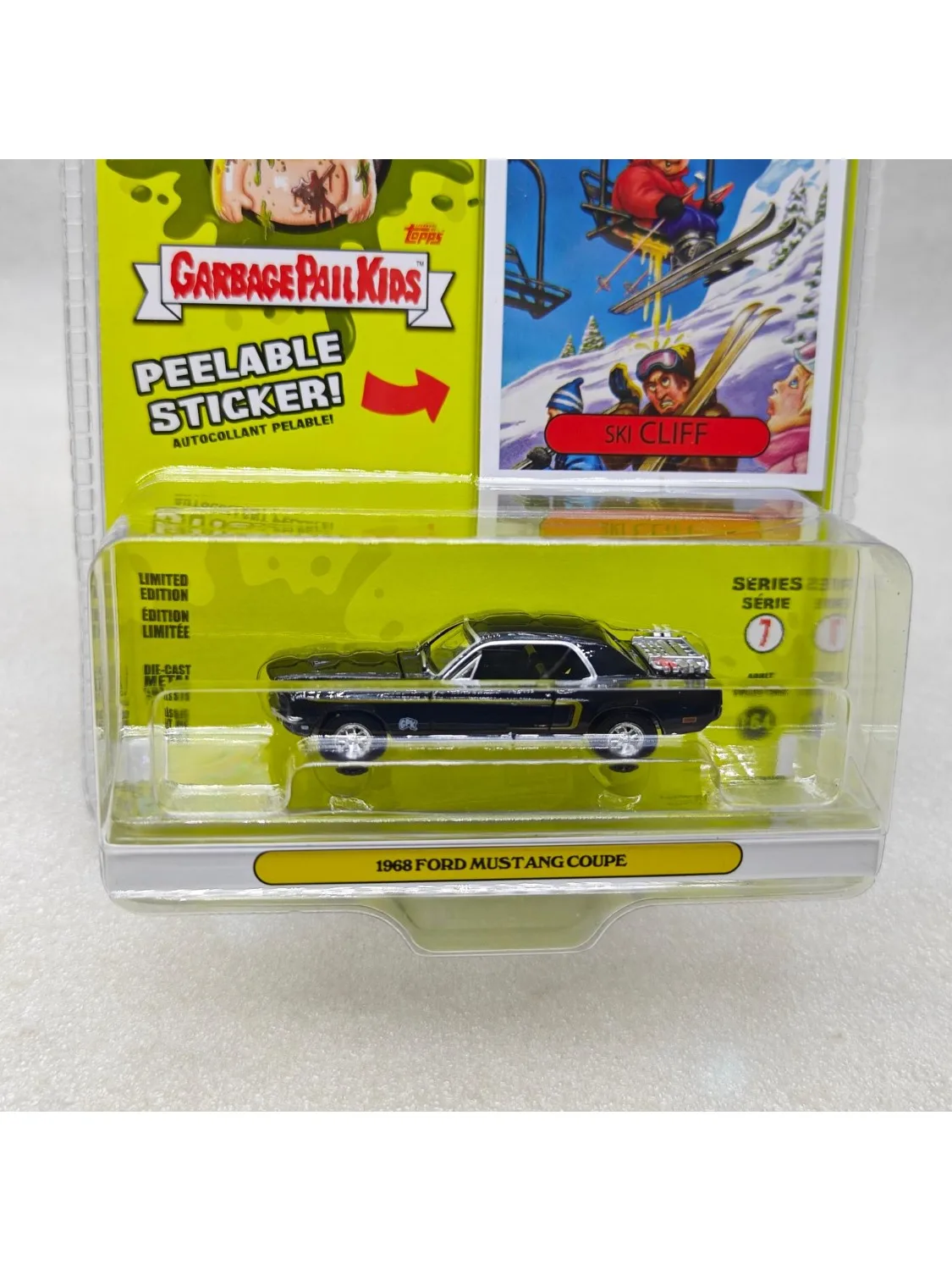 

1:64 мусорный бак, детская серия, 7-лыжный клиф -1968 Ford Mustang Coupe, продвинутая коллекция, орнамент, модели автомобилей