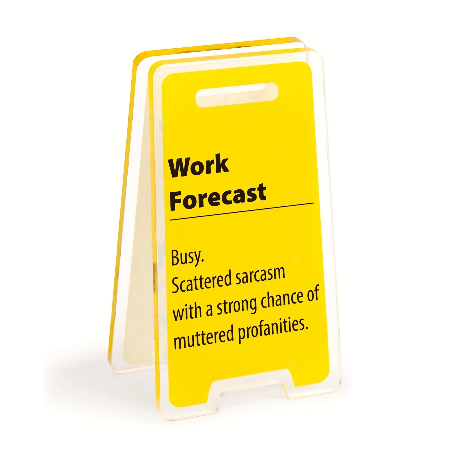 1 Acrylic Desktop Logo Note Holder, Humorous Office Decor, \