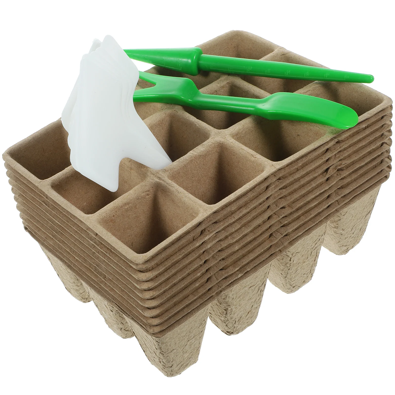 

12-Grid Germination Nursery Cups Growing Plant Starting Set Planter Pot Drainage Ventilation Seedling Transplanting