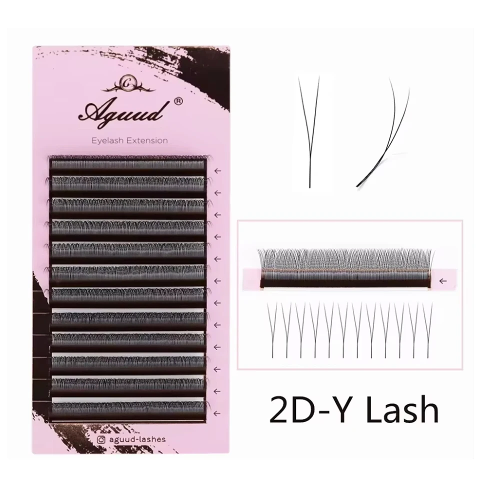 NEU Braune 3D Fairy W-förmige Wimpernverlängerung Wispy 3D Spike Lashes Premium Vorgefertigte Bloom Fan 2D 4D 5DW Clover Lashes Handgewebt – Detail 11