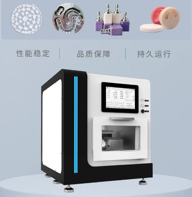 Titanium Alloy/ Disc  Glass Ceramic/ Titanium Column Zirconia 5Axis Dental CNC Milling Machine