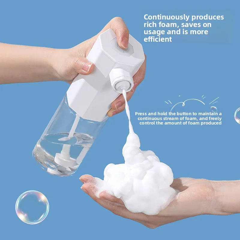 Dispositivo elétrico de espuma para shampoo e gel de banho, dispositivo automático de espuma, limpador facial, frasco de espuma para detergente.