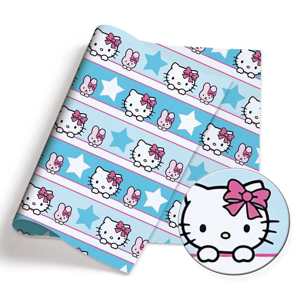 Hello Kitty 140x50CM Cartoon cotton fabric Patchwork Tissue Kid Home Textile Sewing Doll Dress Curtain Polyester cotton Fabric