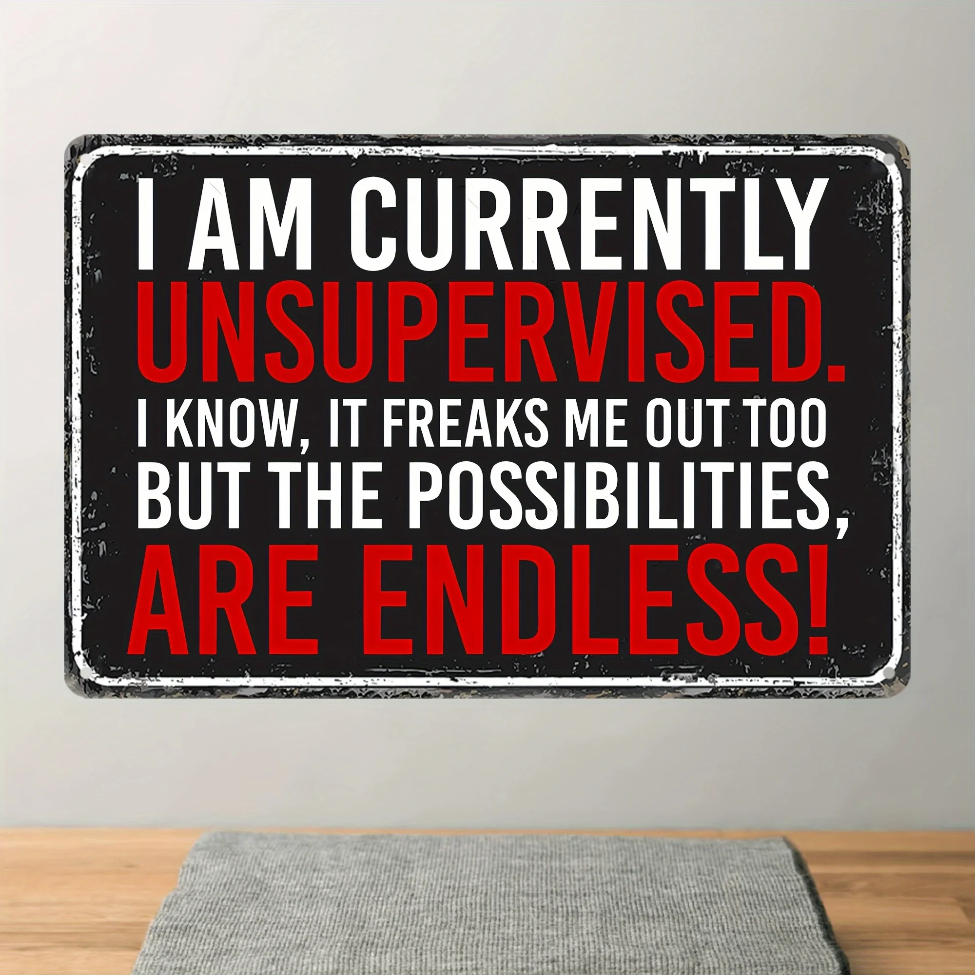 Satirical Metal Retro  Sign 