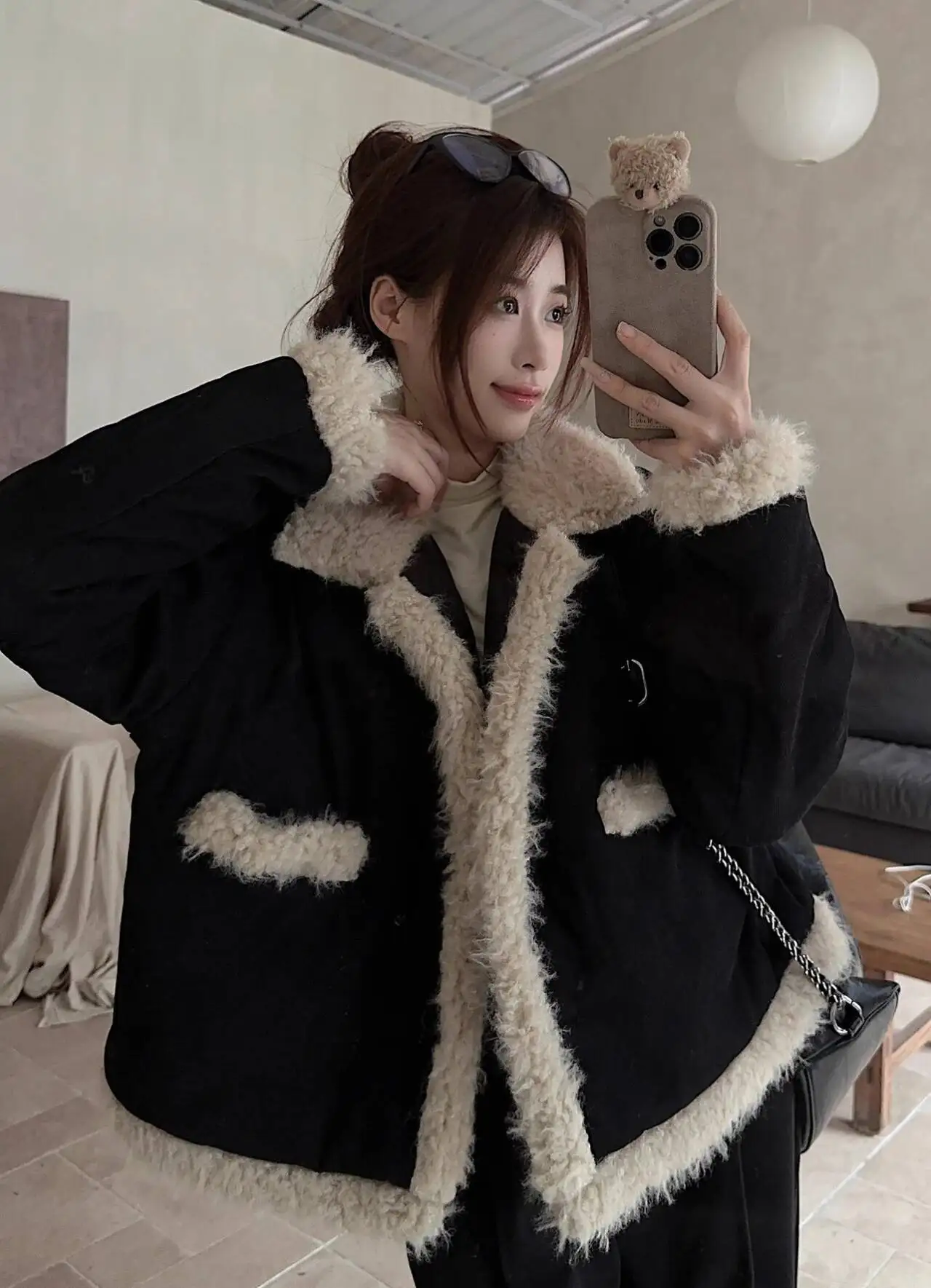 

Parkas Womens Vintage Fall Modal Liner Diamond-Patterned Buttoned Diagonal Lining Preppy College Uniform Students Attractive Ins