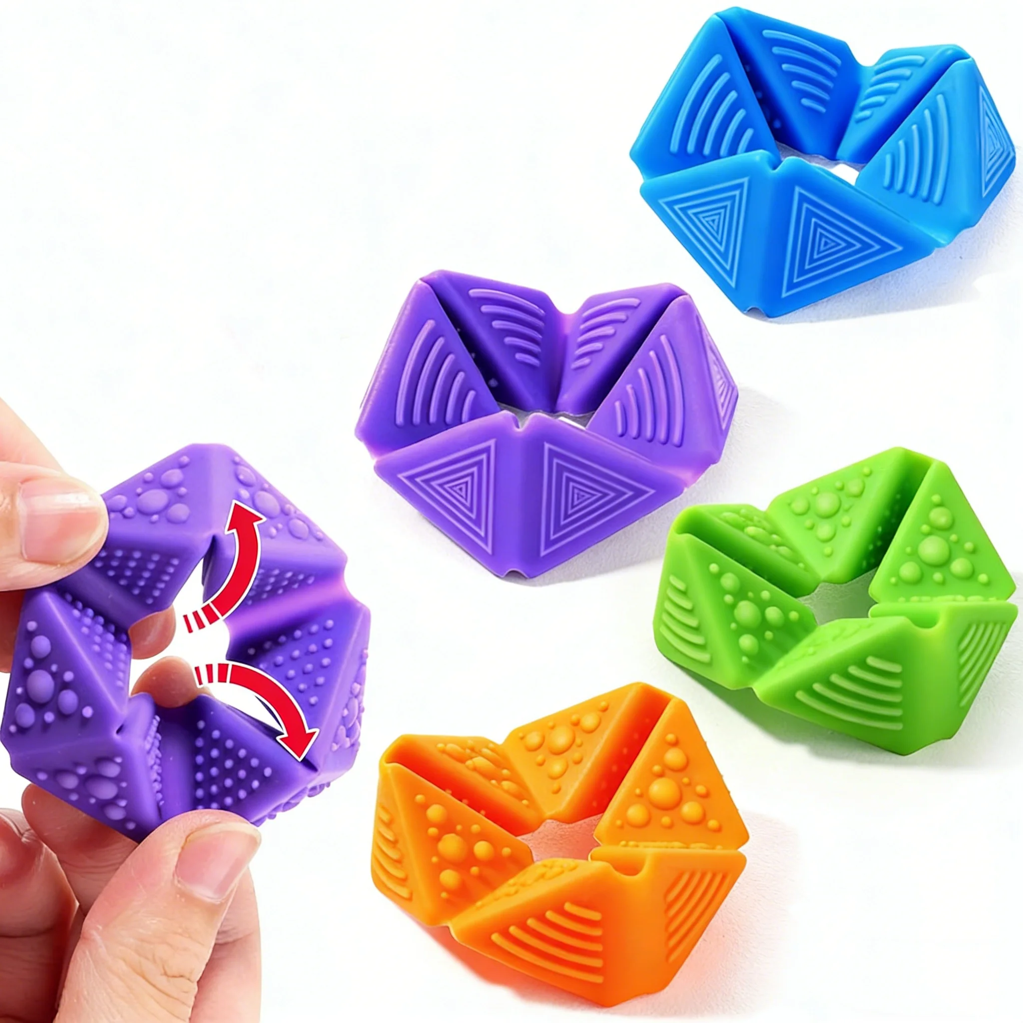 Brinquedos Sensoriais para Crianças: Cubo Sensorial de Texturas, Kit Sensorial Tátil Multicolorido para Melhorar a Concentração
