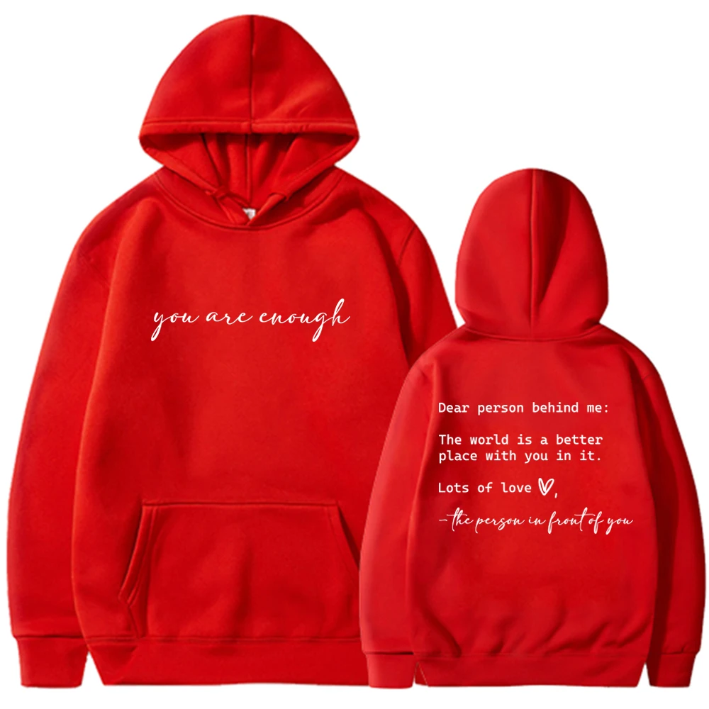 Dear Person Behind Me Print Hooded Plus Size Hoodie Women Sweatshirts Harajuku Long Sleeve Girl Streetwear Loose Casual Pullover