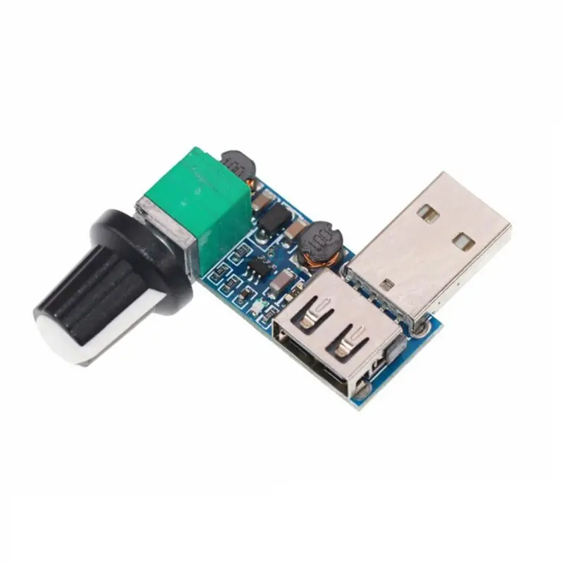 [LXYA68Z!] DC 5-12V USB Fan Speed Controller Stepless Regulation Module With Switch Volume Control Functionality Fan Governor Bo