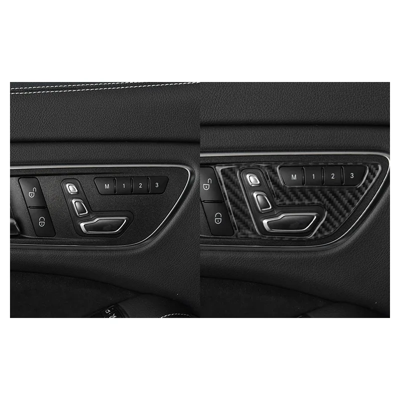 For Mercedes-Benz GLA CLA A-Class Mercedes-Benz Seat Adjustment Carbon Fiber Trim Carbon Fiber Interior