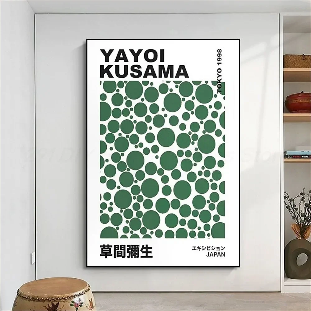 Retro Yayoi Kusama Poster Anime Posters Sticky HD Quality Poster Wall Art Painting Study Wall Decor