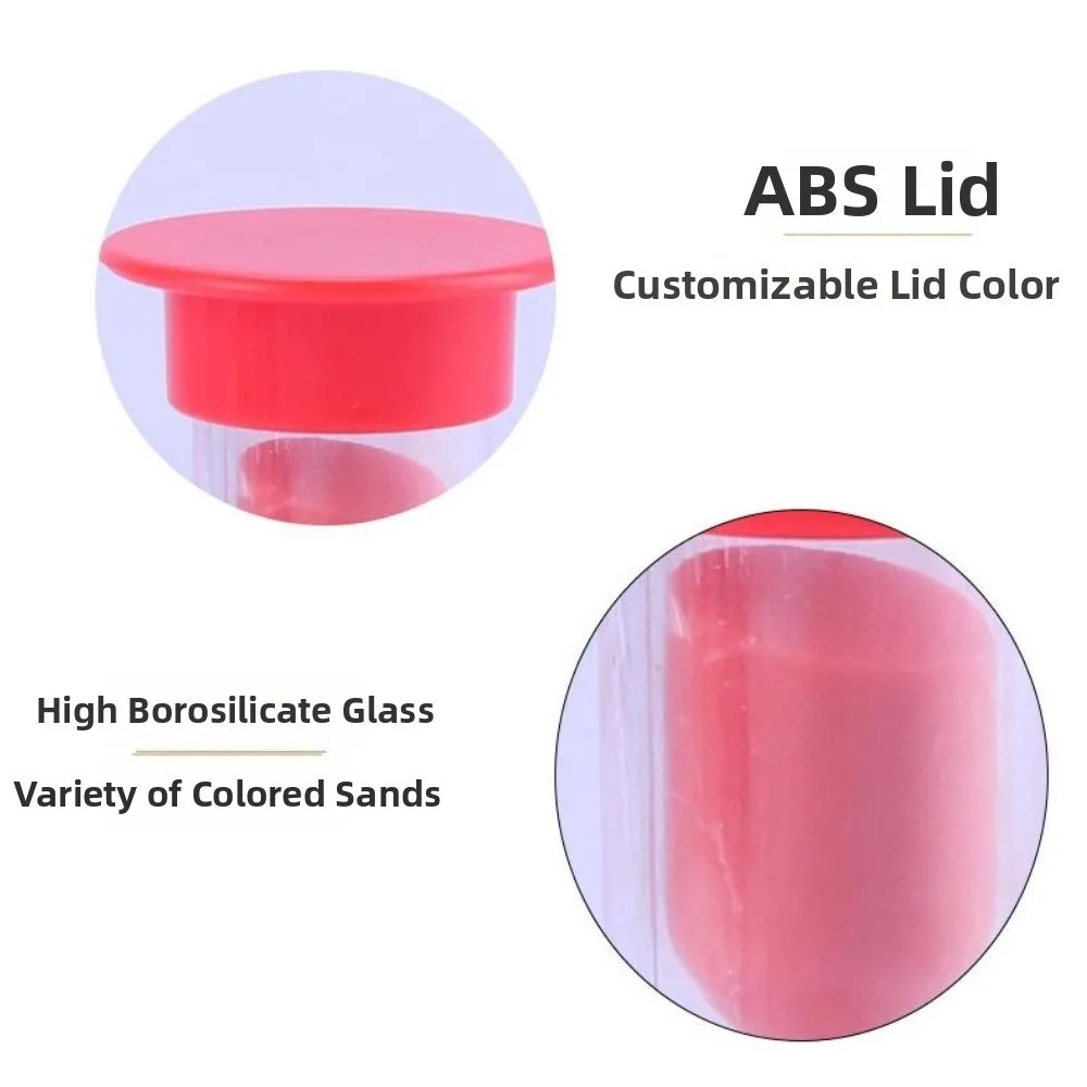 2/3 Minutes Hourglass Sand Clock Multicolor Suction Cup Mount Sand Timer Funnel Shape Time Reminder Design Mini Hourglass