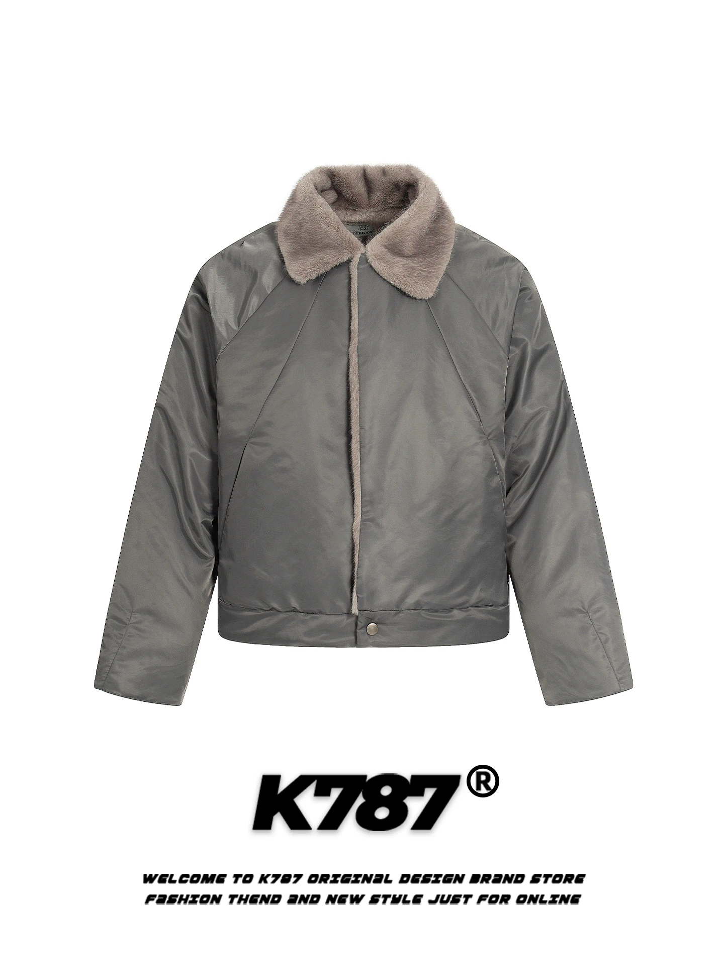 

Куртка K787 в американском ретро-стиле с воротником Cleanfit, хлопковая, свободного кроя, теплая, зимняя, модная, мужская и женская верхняя одежда с наполнителем из полиэфирного волокна