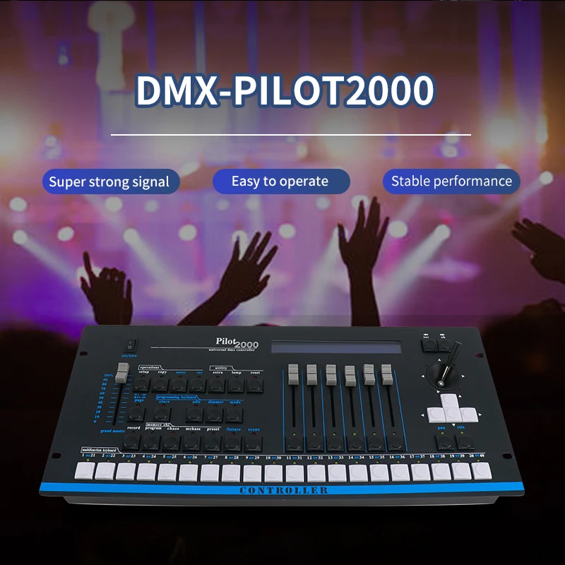 512 Channels Controller  Pilot 2000 DMX Console Stage Effect Lighting Equipment For LED Par Moving Head Light Beam