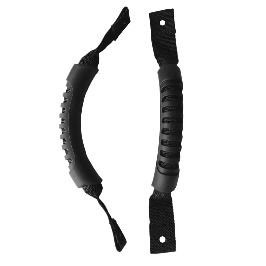 Heavy Duty Black Rubber Boat Handle Kayak Accessory Webbing Fitting for Canoe Dinghy Angling Kayak