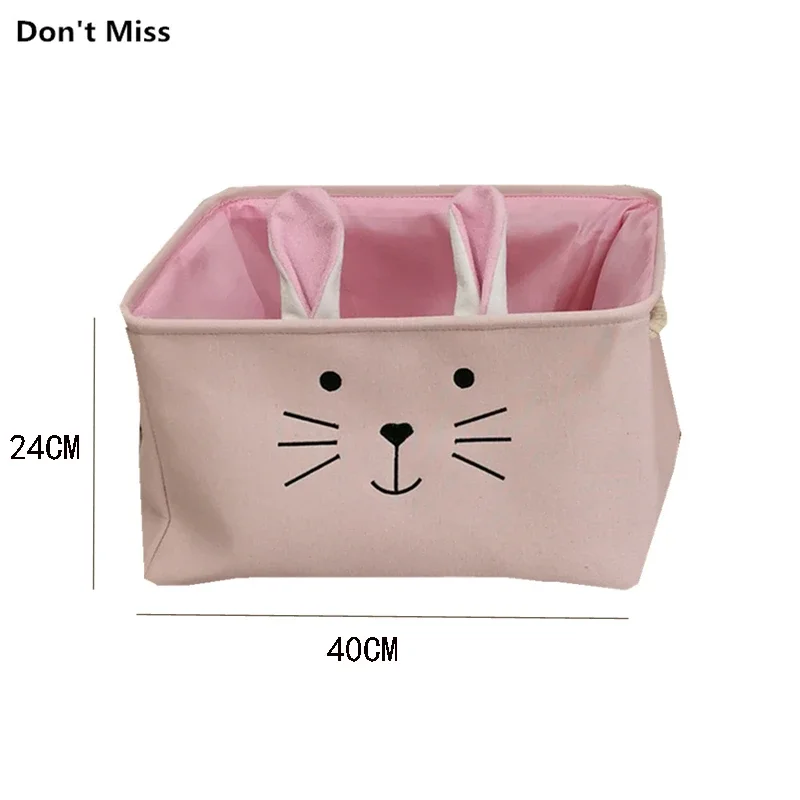 Cute Pink Folding Laundry Basket For Kids Toy Book Storage Basket Sundries Clothes Organizer Storage Box Home Container Barrels