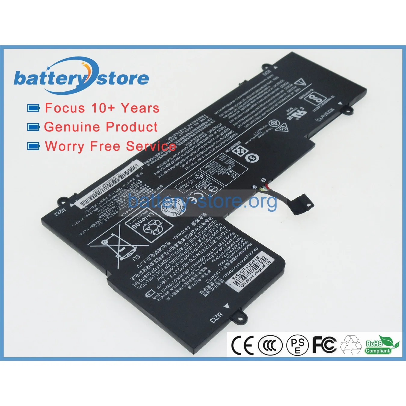 New Genuine laptop batteries for  L15M4PC2,Yoga 710,710-14ISK,710-14,L15L4PC2,5B10K90802,7.6V,4 cell