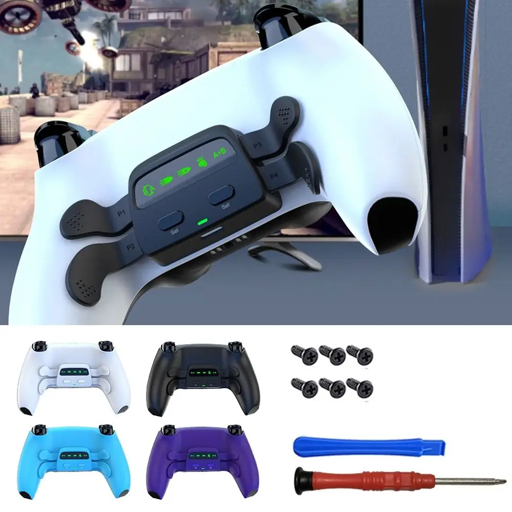 

Professional Gaming Gamepad Back Paddles DIY Multi-function Backplate Remap Kit Programmable Game Controller Adapter for PS5