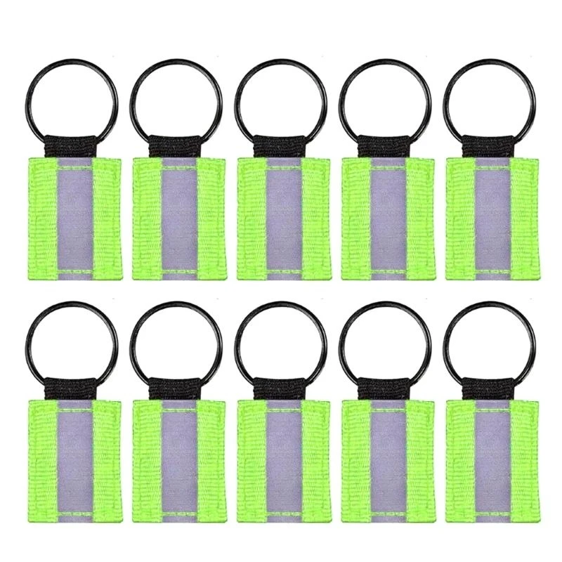 

10pcs Reflective Keychain Charms Keychain Reflector for Nighttime Activity