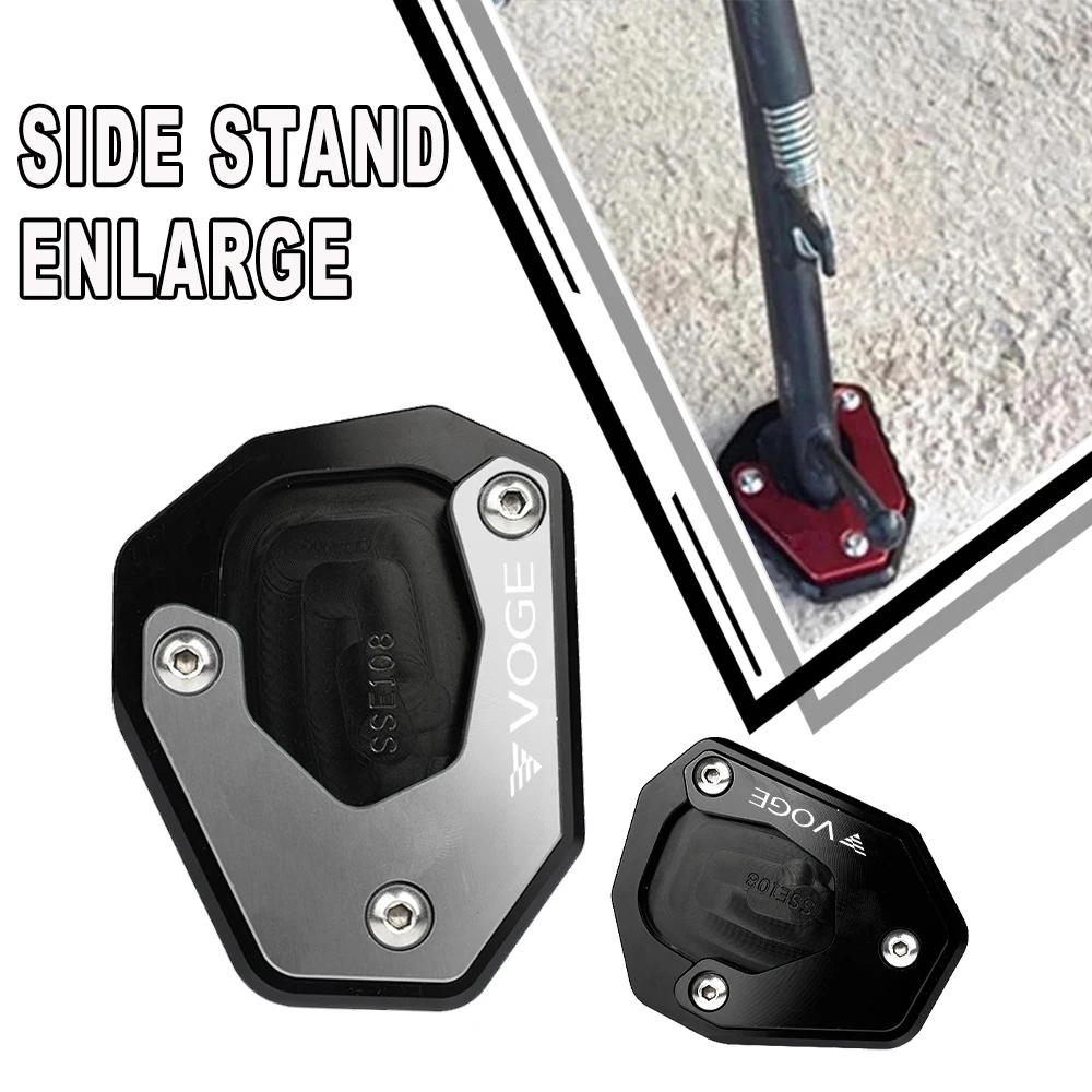 Side Stand Extension Pad Kickstand Enlarger Plate Accessories For LONCIN VOGE 350 500 650 AC DS 650DS 500DS LX500R 350AC 500R