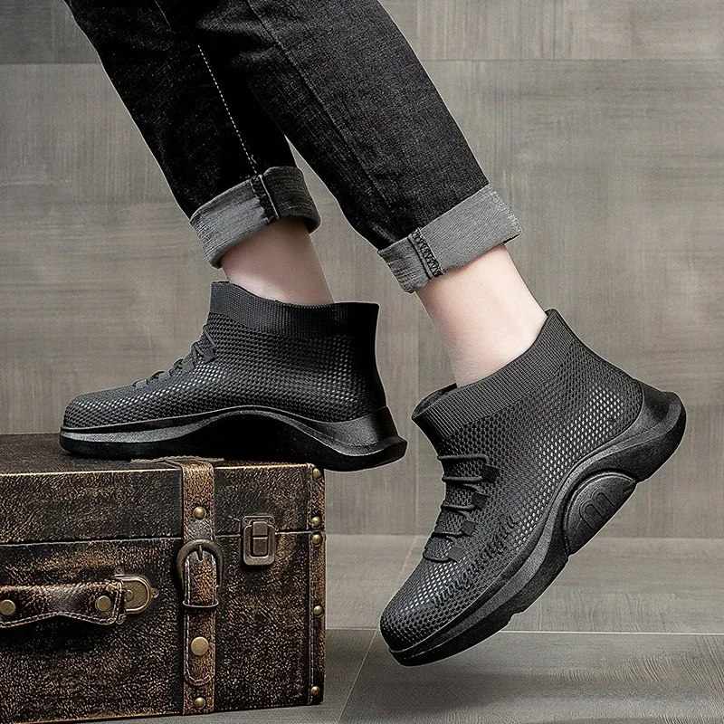 Men Fashion Rain Boots  Ankle Rubber Shoes Waterproof Galoshes Husband Fishing Work Safety Shoes Kitchen Insulated Rubber Boots