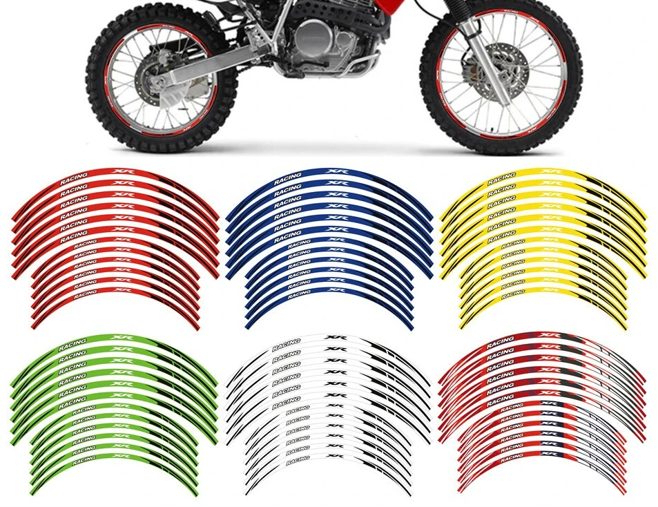 

Tire Rim Wheels Stickers Decals Sticker Wheel Decal Reflective For HONDA XR XR600R XR650L XR650LL