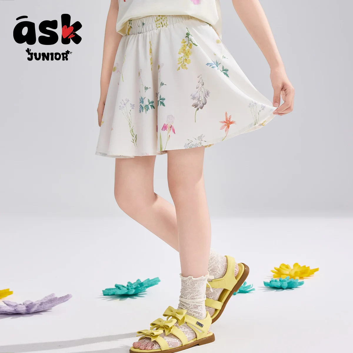 اسأل جونيور الأطفال الصيف التباين اللون المطبوعة السراويل كولوتيس الفتيات السراويل برعم عارضة خمس نقاط #3