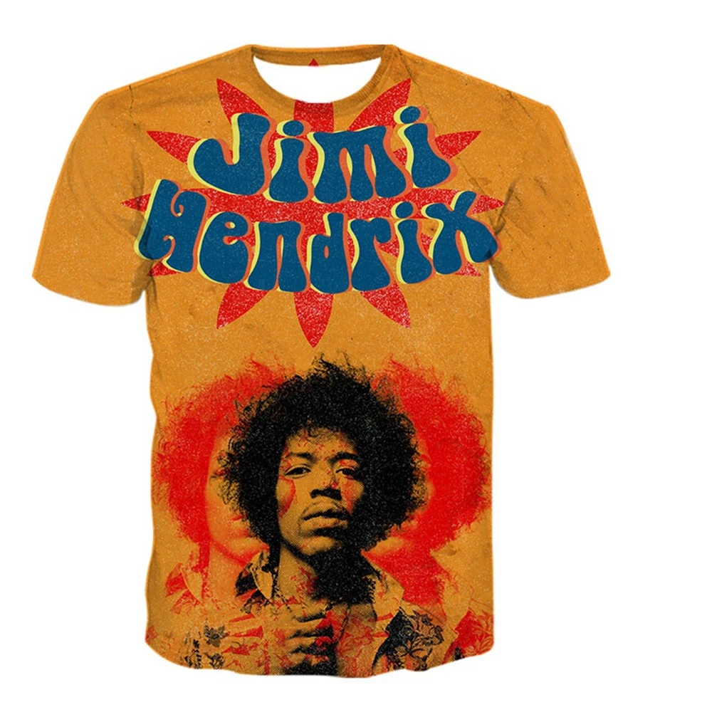 Trendy Rock Singer 3D Printed T-Shirt Adult Casual Punk T-Shirt King Electric Guitar Hip Hop Funny Unisex Short Sleeved Kids