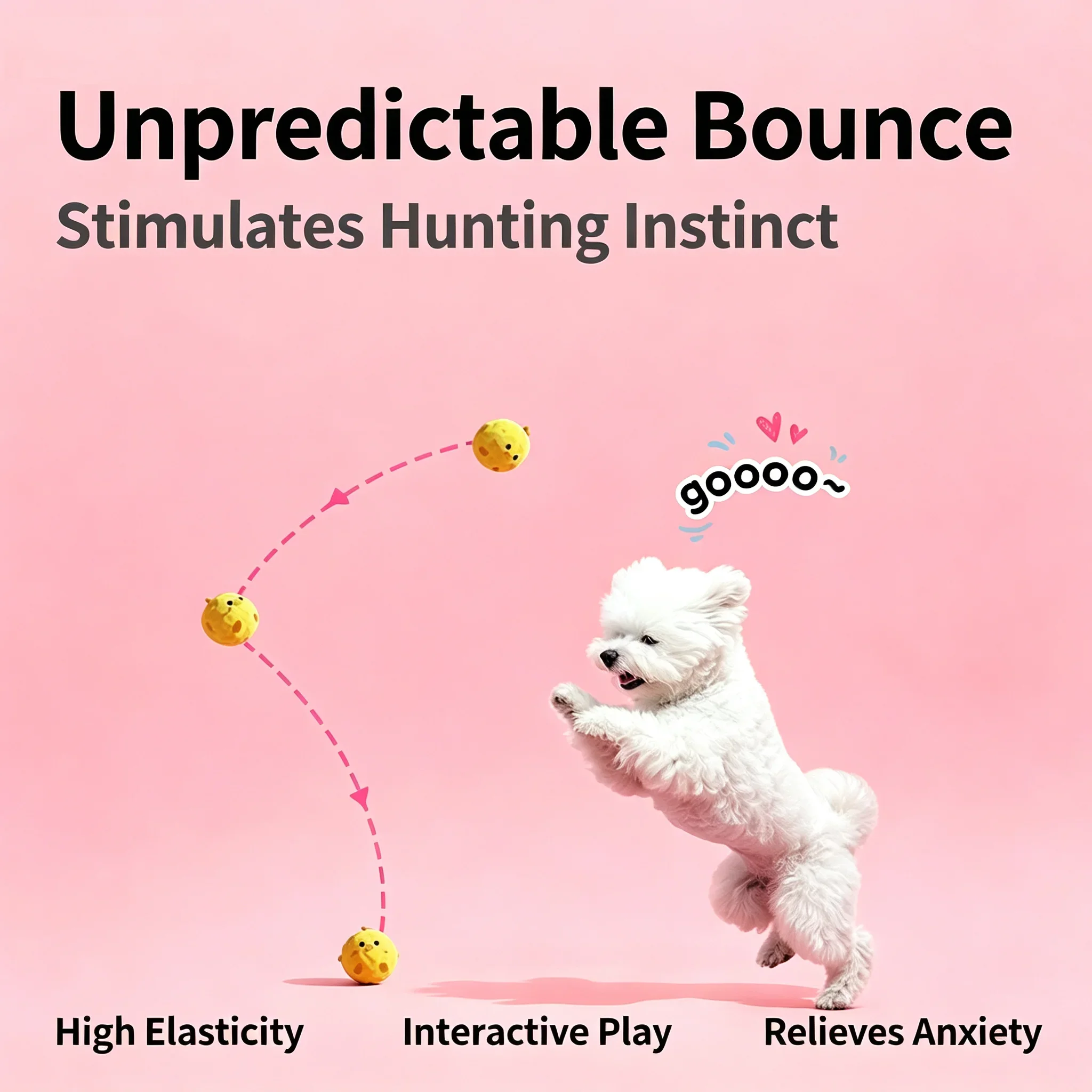 Plüsch-Hüpfball, Quietschspielzeug für Hunde, Plüsch-Cartoon-Ball, interaktives Haustierspielzeug, zur Linderung von Langeweile, Hundezubehör, Trainingsspielzeug für Hunde, Geschenk. – Detail 4