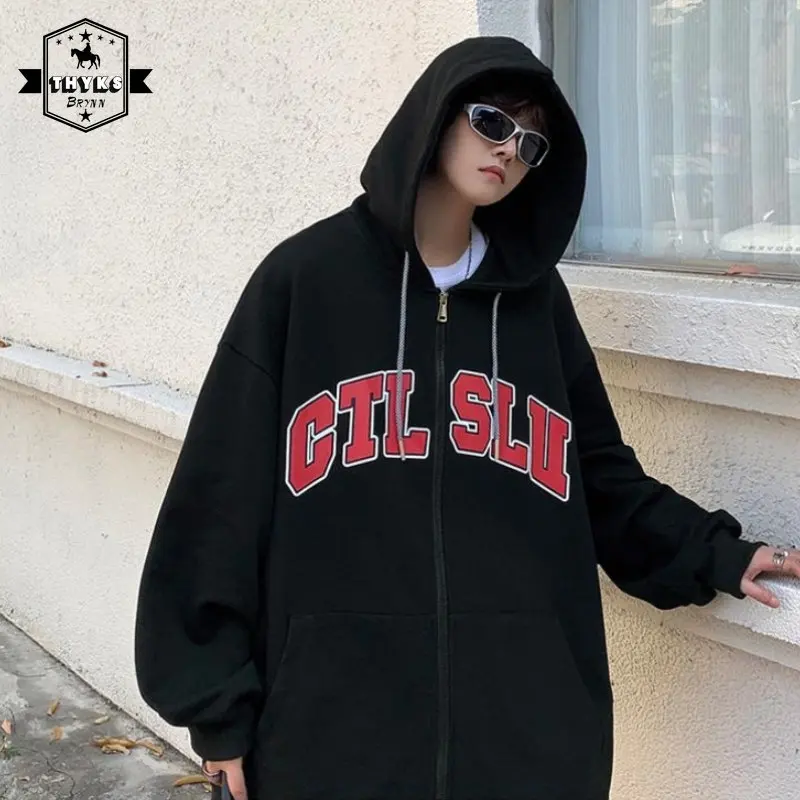 

New Loose Hoodies Sweater Men Letter Printed Pullovers Causal Couple Sweatshirt Couple Coat Unisex Couple Clothing Autumn Winter