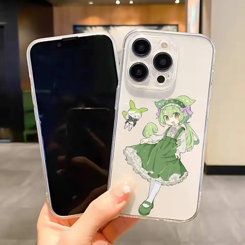 

zundamon Cute For iPhone 17 16 15 14 13 12 11 Mini Pro Max Plus Transparent Cover Phone Case