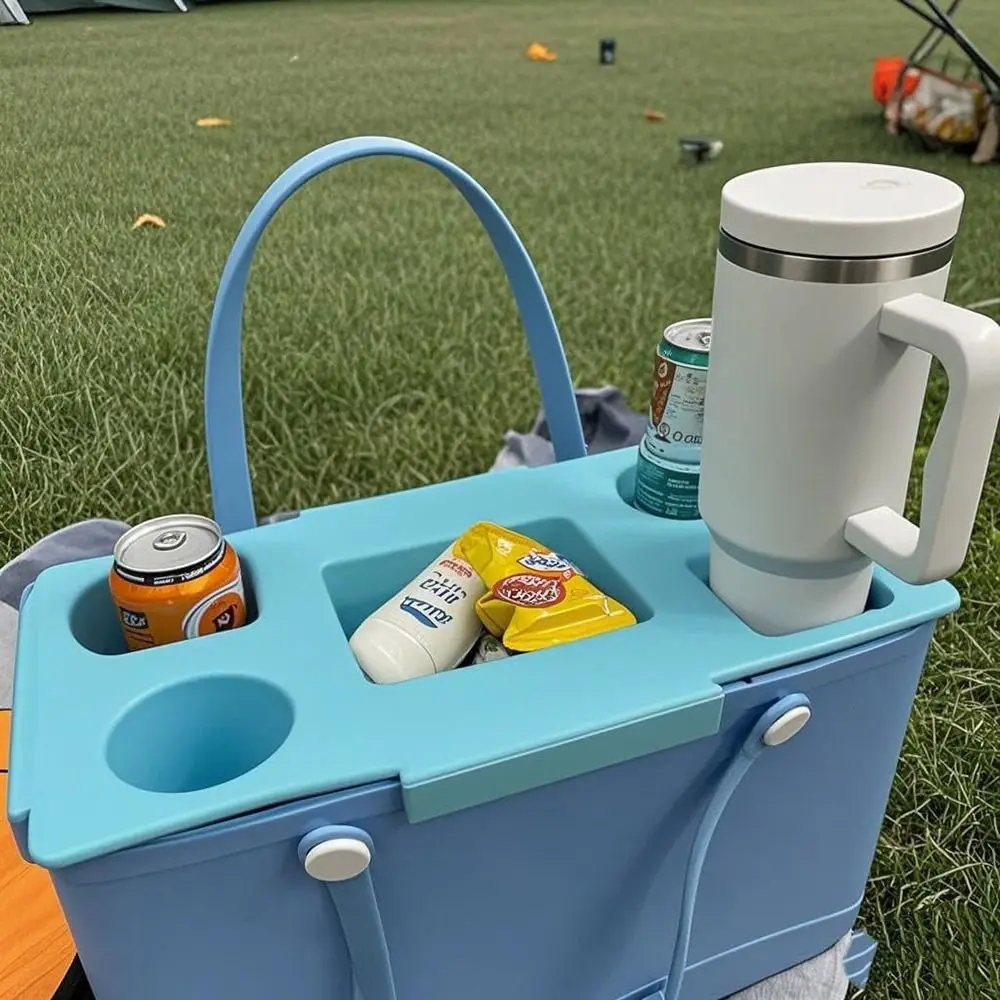 

EVA Top Cup Phone Holder Tray Waterproof Divider for Bogg Bag Cover Soft Cup Organizer Holder for Outdoor Beach Camping Travel