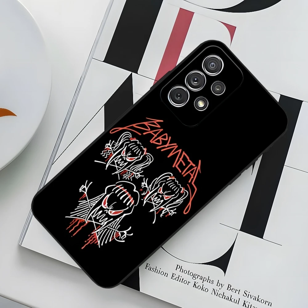 B-BABYMETAL R-Rock Band Phone Case for Sumsung Galaxy S24 S23 S22 S21 S20 A24 A34 N20 M54 A54 A53 Fe Plus Ultra Black Soft Cover