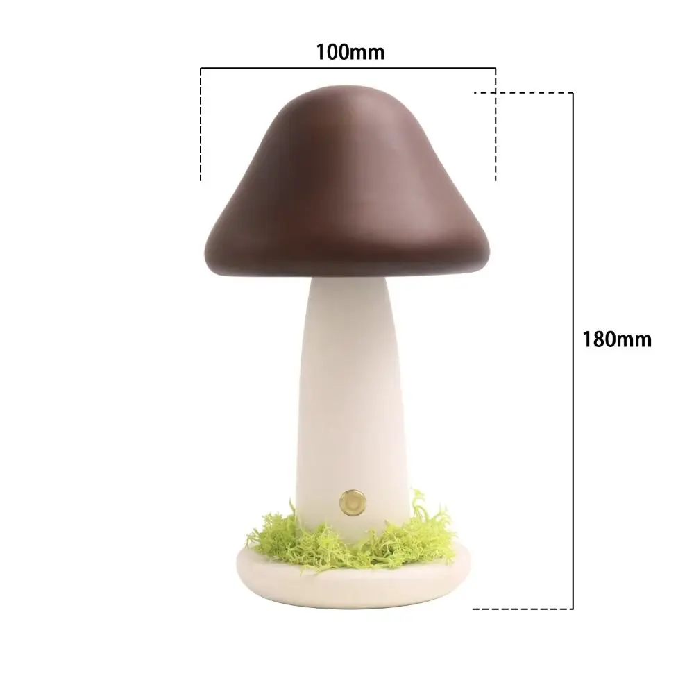 Warm Light Mushroom LED Night Light Beech Wood Touch Switch Twisted Mushroom Nightlight LED Light Three Colors