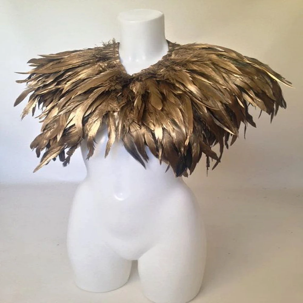 1 Meter Rooster Chicken Feather Tail Trims Fringe Gold Silver Pheasant feathers for Costume Party Clothing Sewing Decor Plume