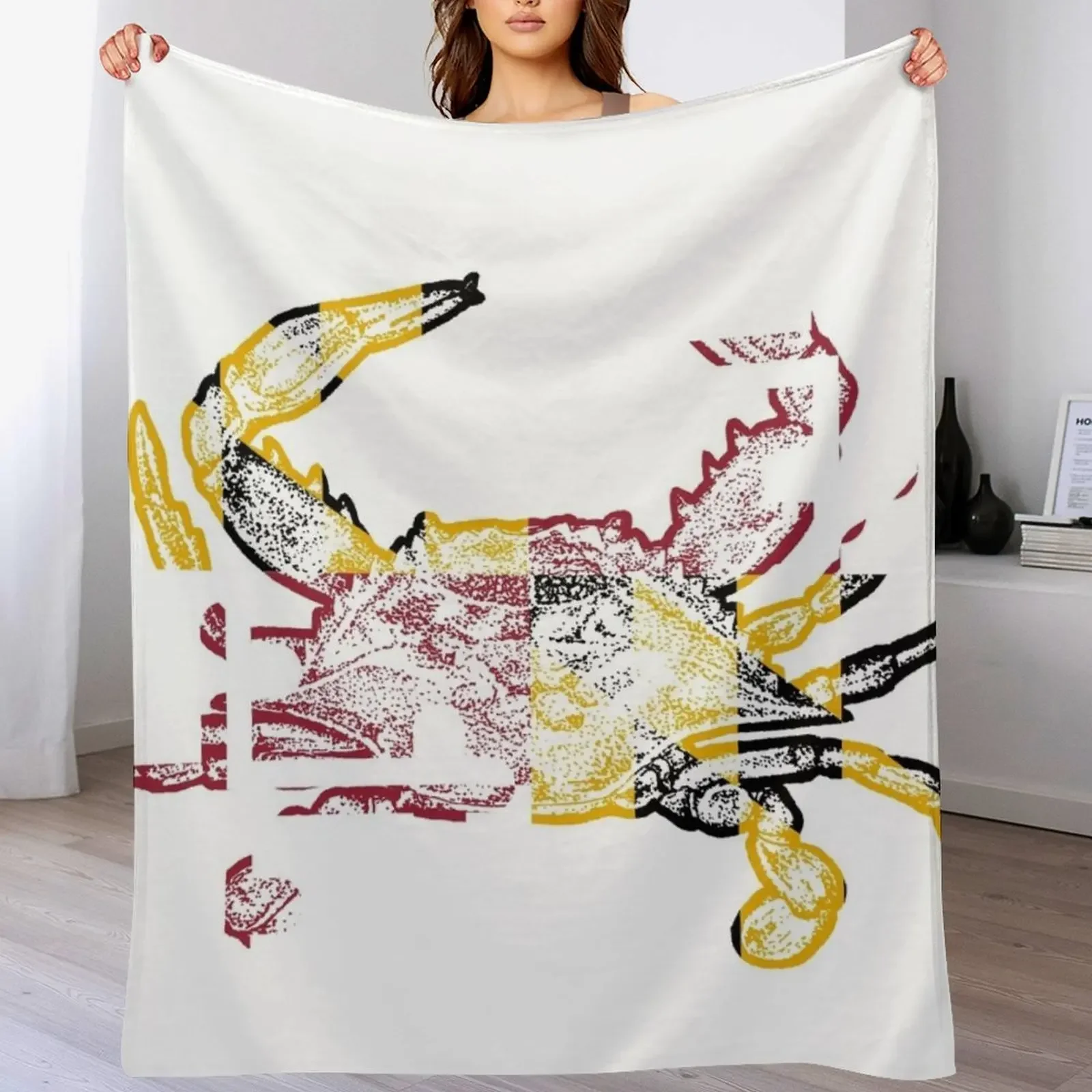 

Maryland Flag Blue Crab Throw Blanket Beautifuls For Sofa Thin Kid'S sofa bed Blankets