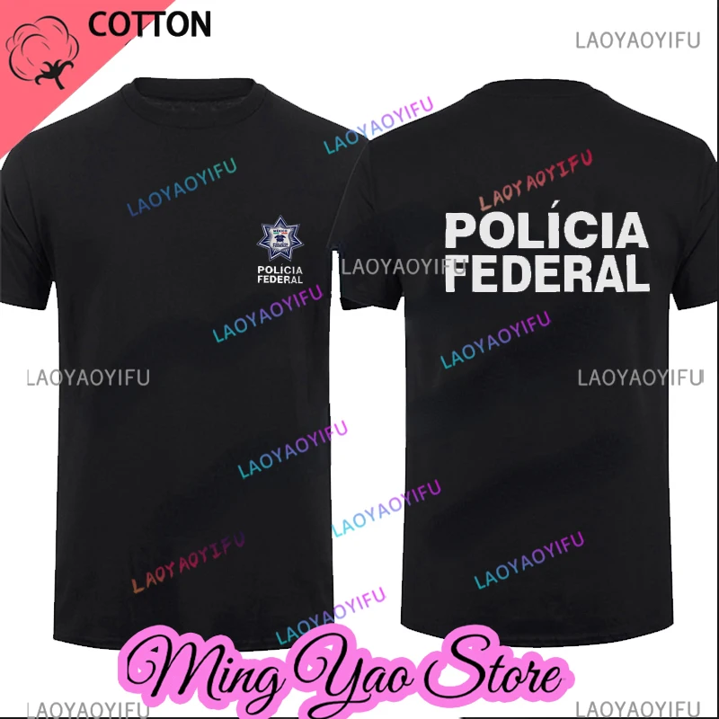 2024 Mexico Policia Policia Federal Sicario T Shirt. Short Sleeve 100% Cotton Casual T-shirts Loose Top Size S-3XL