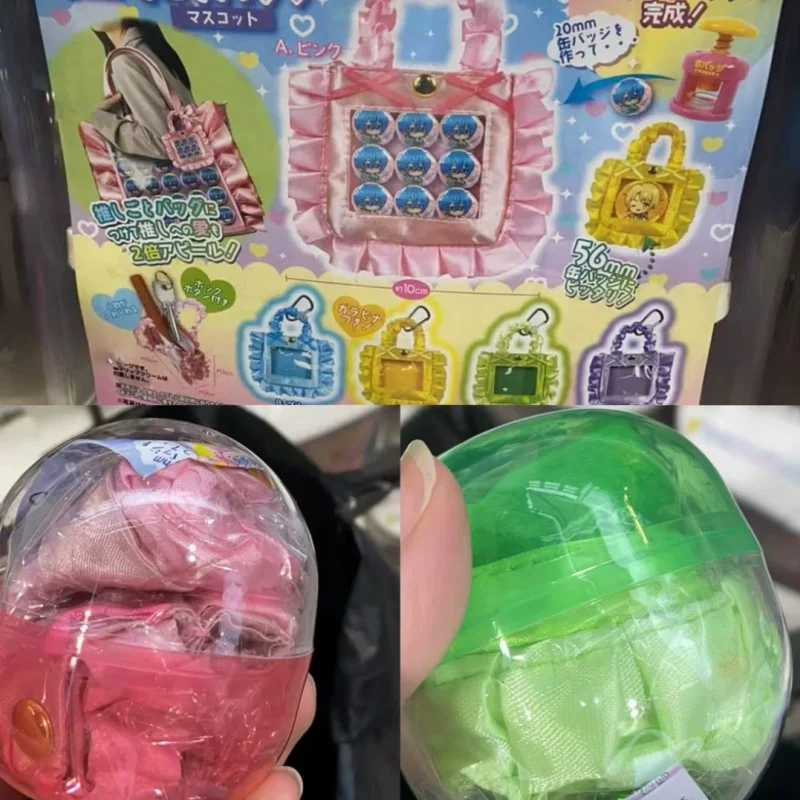 ألعاب كبسولة الأرواح الأصلية قابلة للاستخدام حقًا! حقيبة صغيرة Oshigoto التميمة شفافة شارة تخزين حمل دمية أرقام لعبة