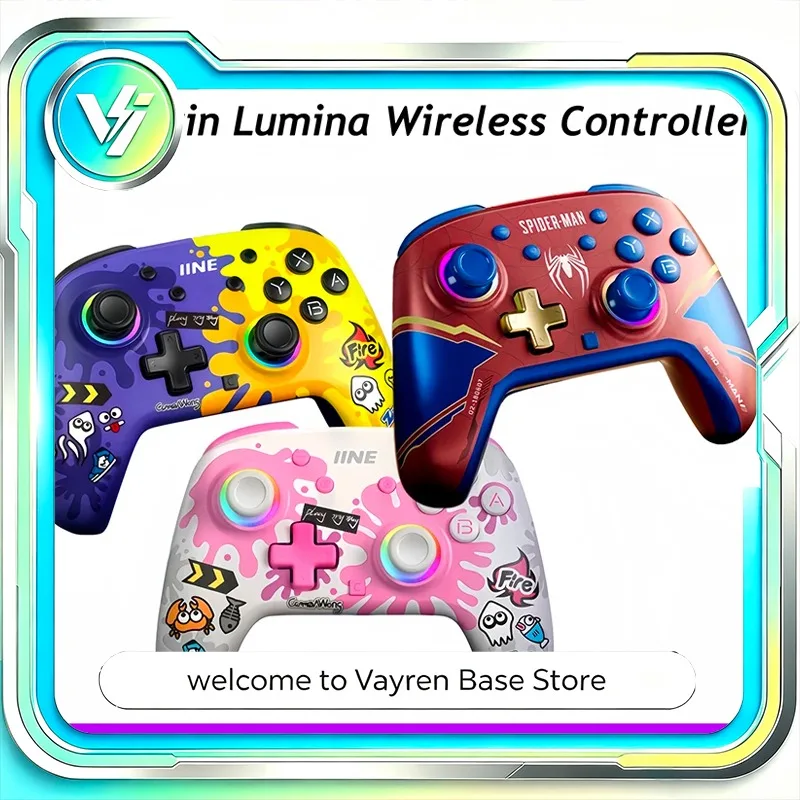 Twin Lumina Wireless Game Controller HD Vibration One Key Wake Up Macro Programming for Switch 1 2 PC Steam Mobile Gaming Setup