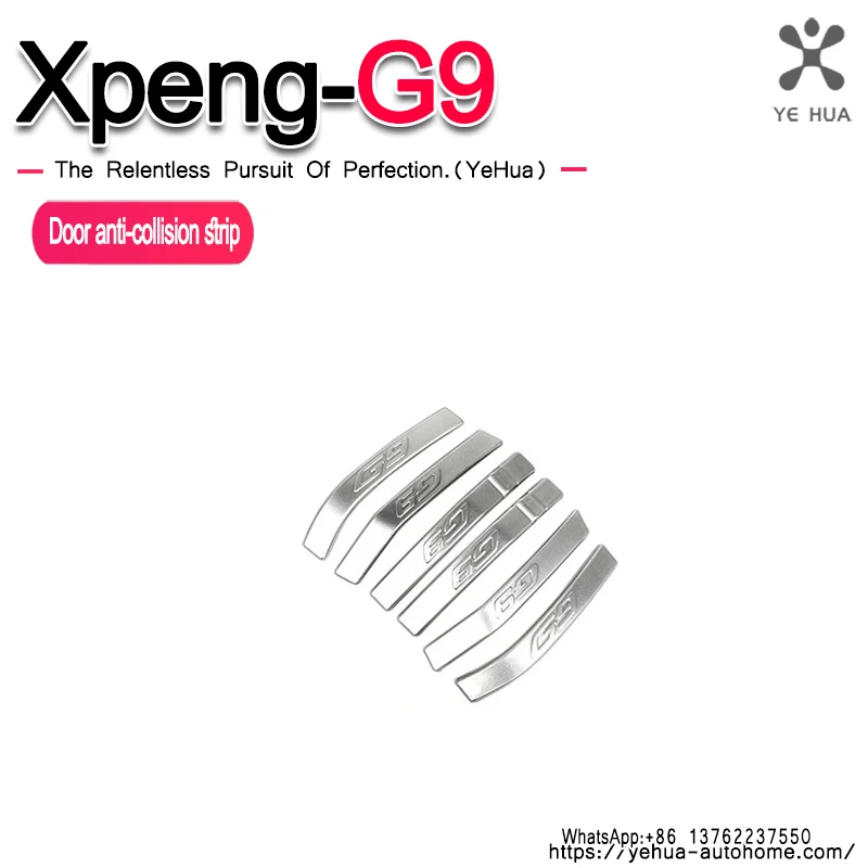 

For Xpeng G6 2022-25 ABS Car Front And Rear Door Anti Collision Strips Door Scratch Protectors Automobiles Accessories