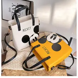 Anime Disney Mickey Mouse Crossbody Bags Handbag Figures Pu borsa a tracolla Storage zaino Tote Bag regalo di compleanno per ragazze