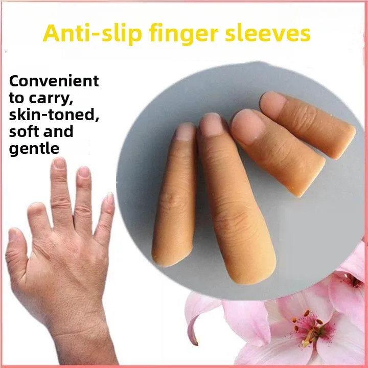 Silicone Finger Prosthetic Thumb Protective Cover Realistic Fake Finger Handicap Person's Model Thumb Guard for Home Use