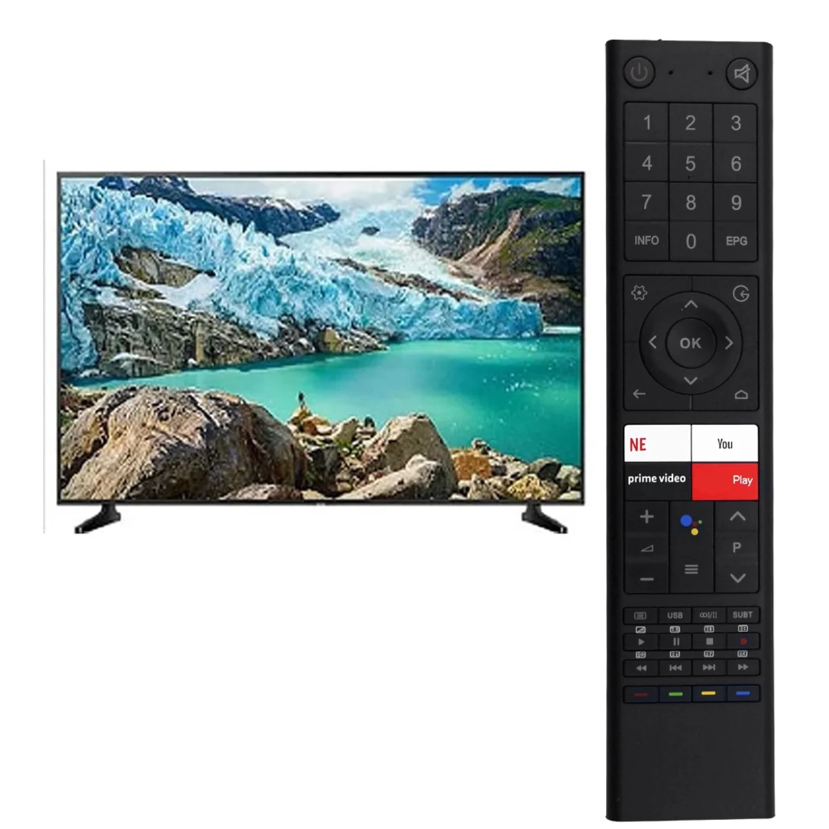 

X62A_Replace GCBLTV02ADBBT Voice Remote Control for CHIQ TV with Bluetooth