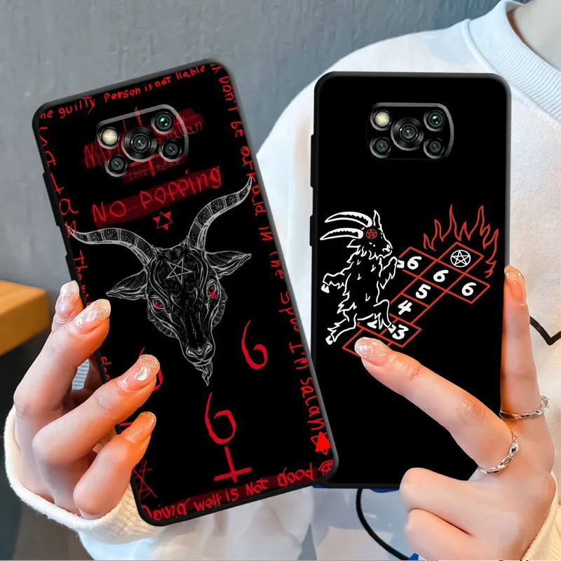 Case Satanic Pentagram 666 For Xiaomi POCO X3 NFC 11 Lite POCO X4 Pro 11T 5G Pocophone F1 POCO M3 9T 10T Pro 12 Note 10