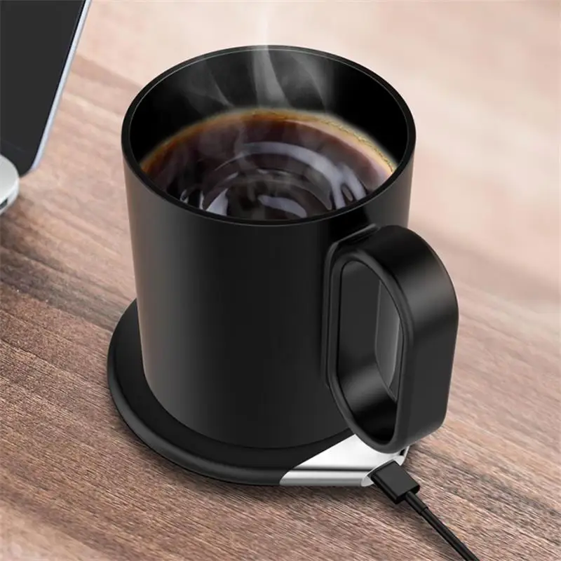 Heating Coffee Mug Milk Tea Water Warm Cup Home OfficeThermos Mug with USB Wireless Charging Pad Constant Temperature Warmer